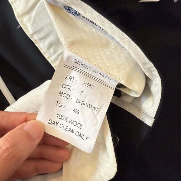 Giorgio Sanetti Men's Wool Dress Pants Size 40S Career Business Preppy - Picture 9 of 9